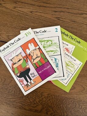 Explode The Code Phonics Workbooks Book 1 1/2 & 2 + Teacher’s Guide Homeschool
